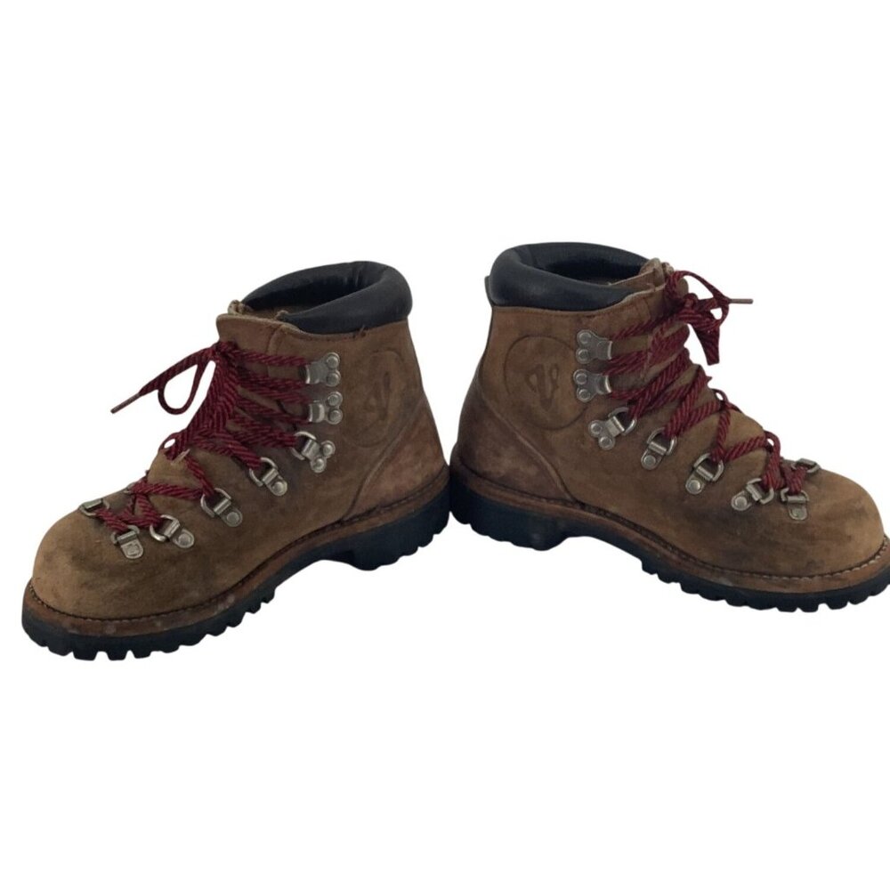 Vintage Vasque Mens Brown Leather Mountaineering Boots Hike Climb US Size 5 - Picture 7 of 12